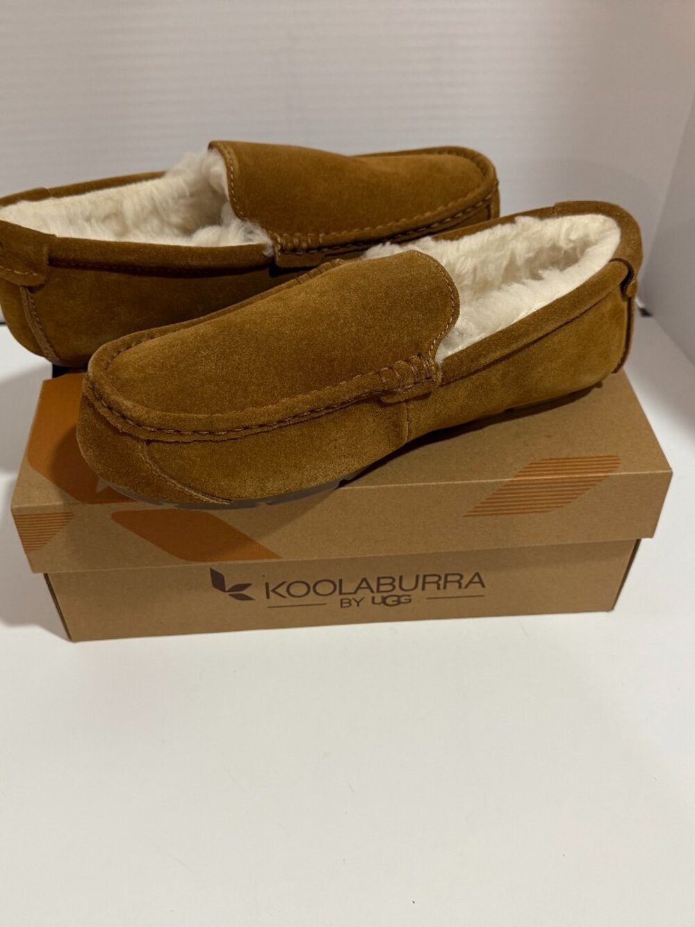 KOOLABURRA BY UGG TIPTON 1105893 CHESTNUT BROWN SLIPPERS NEW MEN SIZE 10